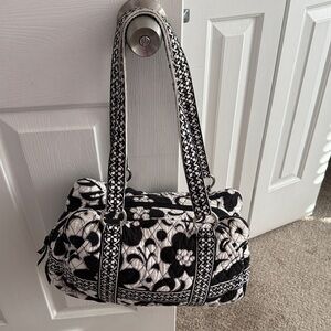 Vera Bradley Black and White Floral Shoulder Bag